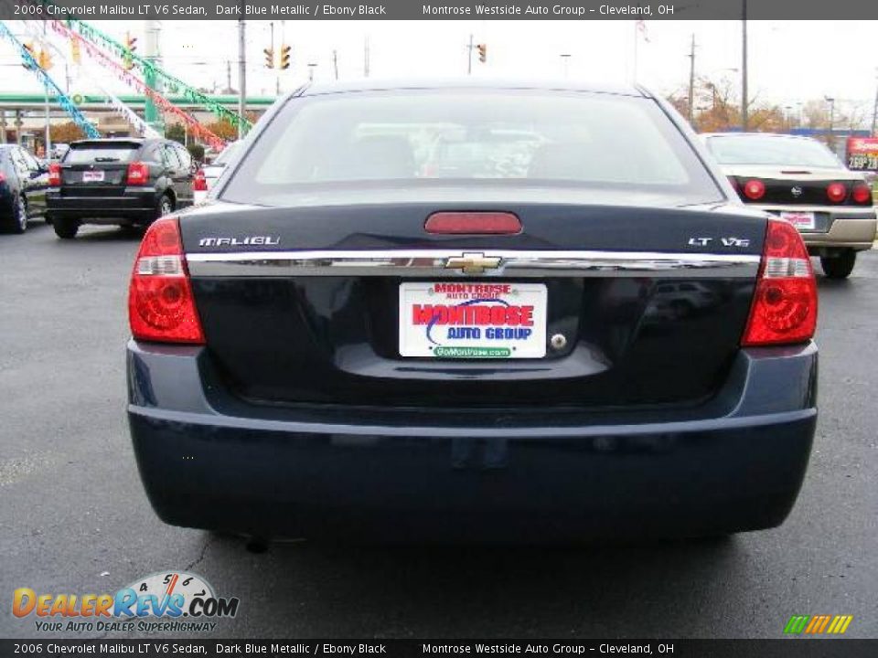 2006 Chevrolet Malibu LT V6 Sedan Dark Blue Metallic / Ebony Black Photo #4