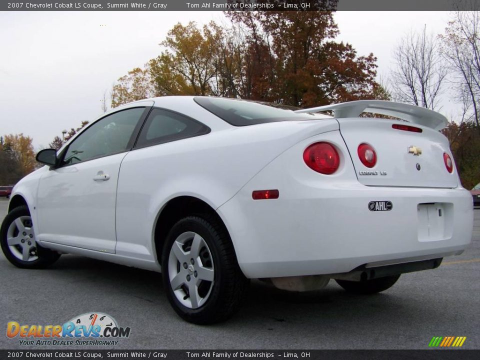 2007 Chevrolet Cobalt LS Coupe Summit White / Gray Photo #3