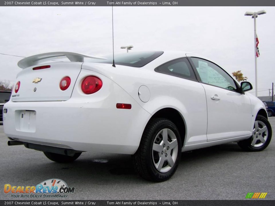 2007 Chevrolet Cobalt LS Coupe Summit White / Gray Photo #6
