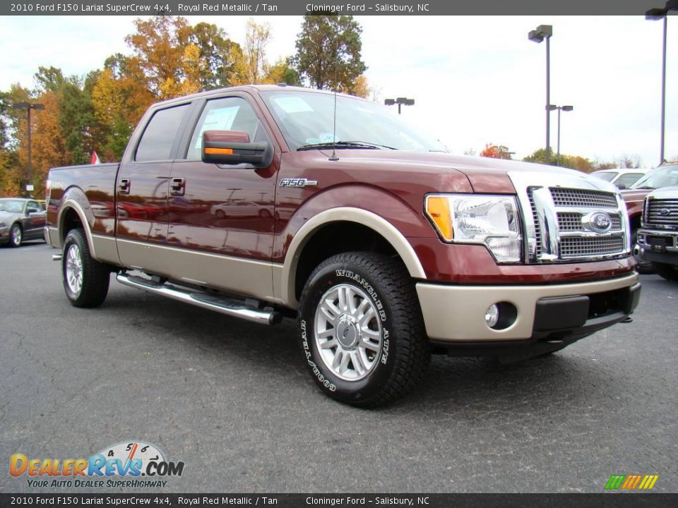 2010 Ford F150 Lariat SuperCrew 4x4 Royal Red Metallic / Tan Photo #1