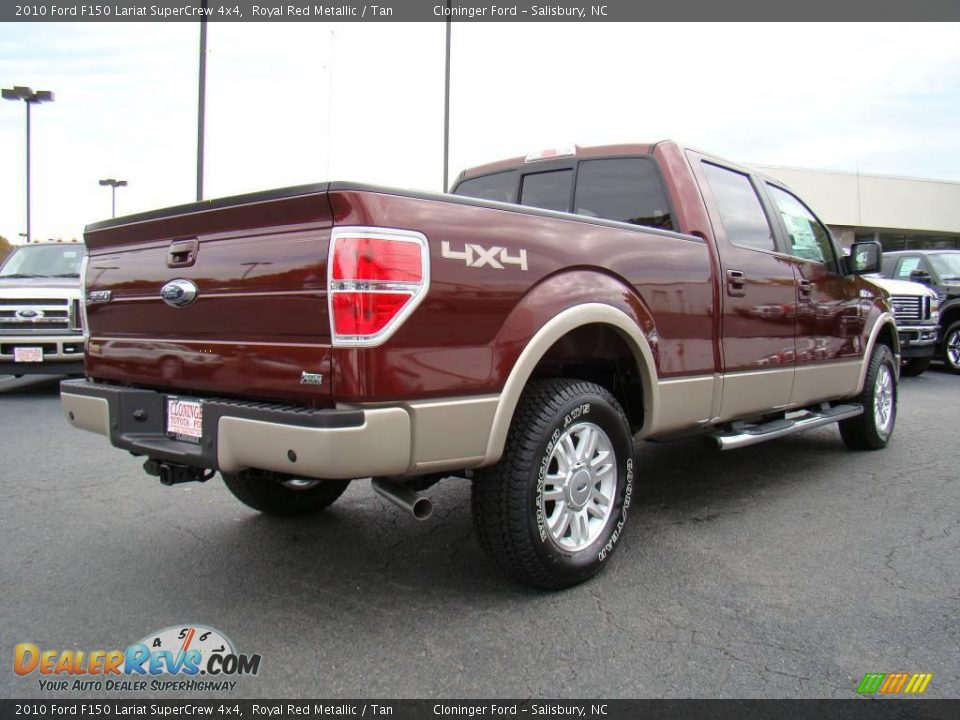 2010 Ford F150 Lariat SuperCrew 4x4 Royal Red Metallic / Tan Photo #3