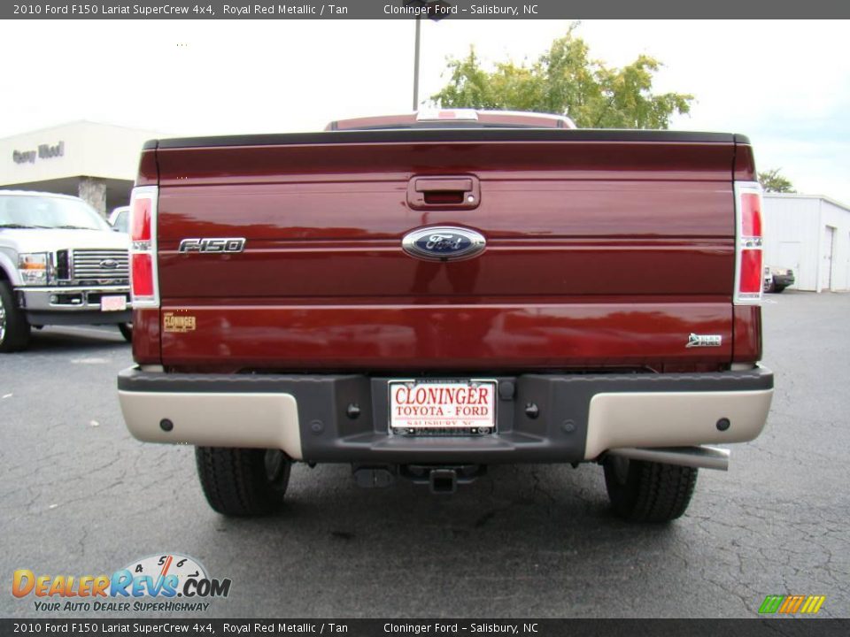 2010 Ford F150 Lariat SuperCrew 4x4 Royal Red Metallic / Tan Photo #4