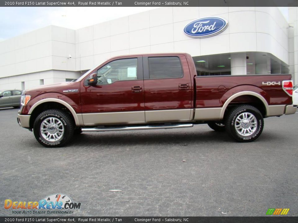 2010 Ford F150 Lariat SuperCrew 4x4 Royal Red Metallic / Tan Photo #5
