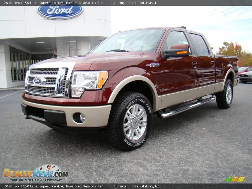 2010 Ford F150 Lariat SuperCrew 4x4 Royal Red Metallic / Tan Photo #6