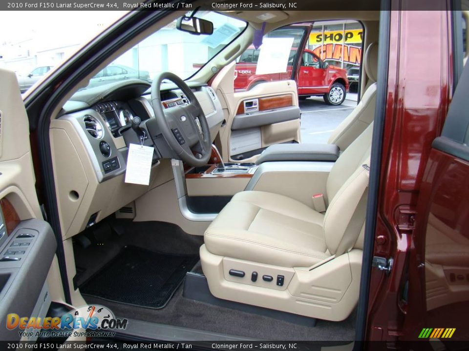 2010 Ford F150 Lariat SuperCrew 4x4 Royal Red Metallic / Tan Photo #8