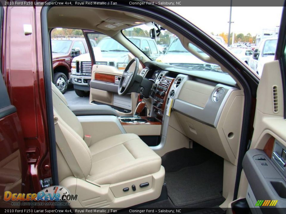 2010 Ford F150 Lariat SuperCrew 4x4 Royal Red Metallic / Tan Photo #12