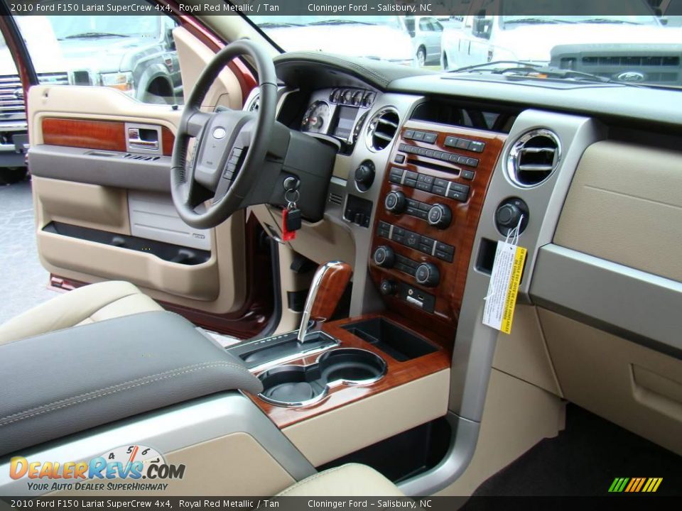2010 Ford F150 Lariat SuperCrew 4x4 Royal Red Metallic / Tan Photo #13
