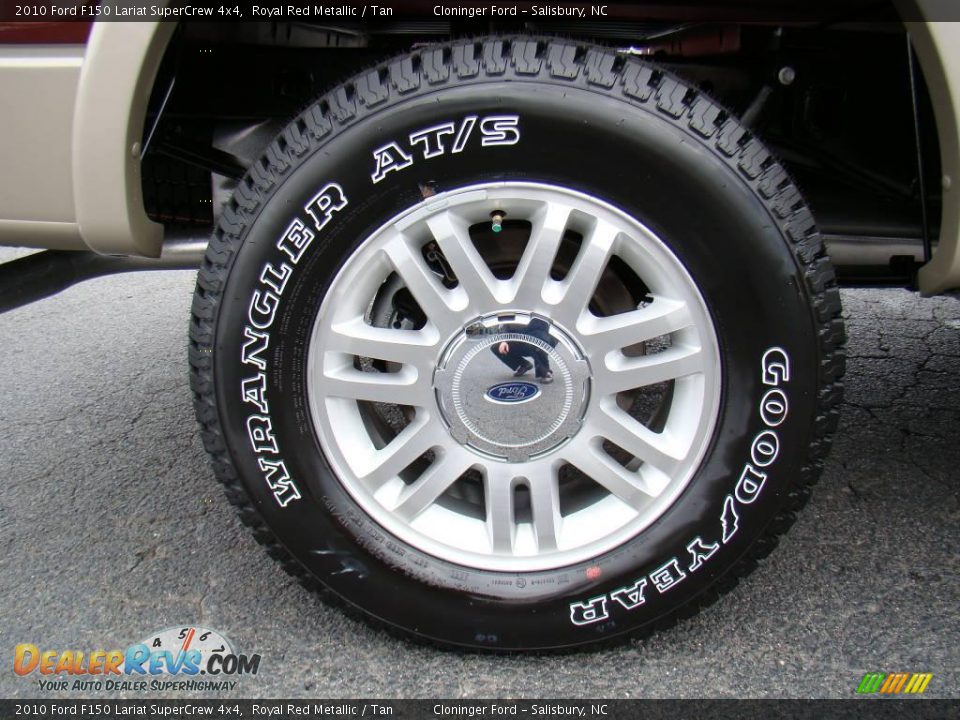 2010 Ford F150 Lariat SuperCrew 4x4 Royal Red Metallic / Tan Photo #16