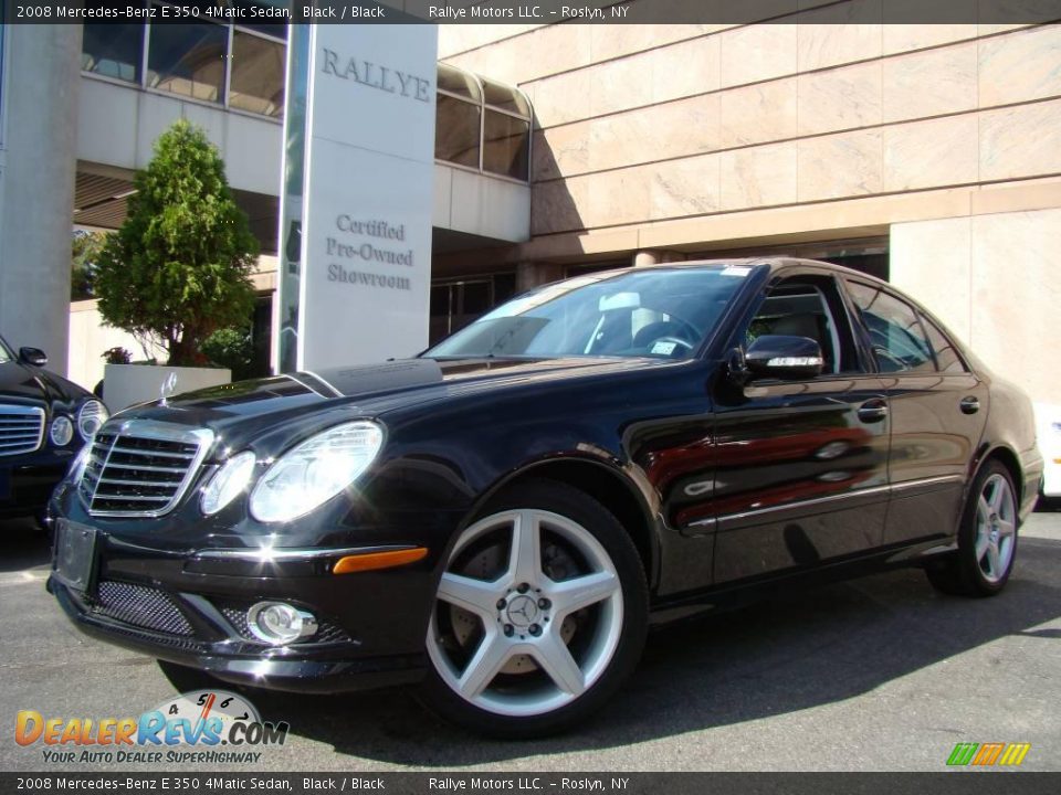 2008 Mercedes-Benz E 350 4Matic Sedan Black / Black Photo #1