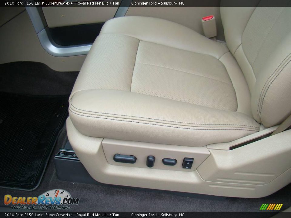2010 Ford F150 Lariat SuperCrew 4x4 Royal Red Metallic / Tan Photo #18