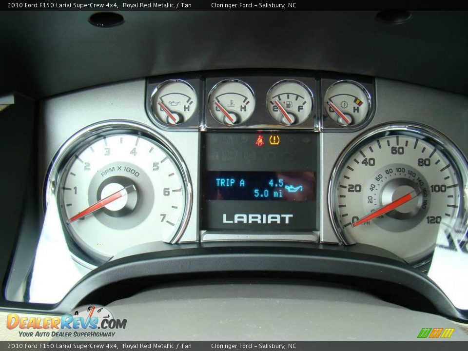 2010 Ford F150 Lariat SuperCrew 4x4 Royal Red Metallic / Tan Photo #19