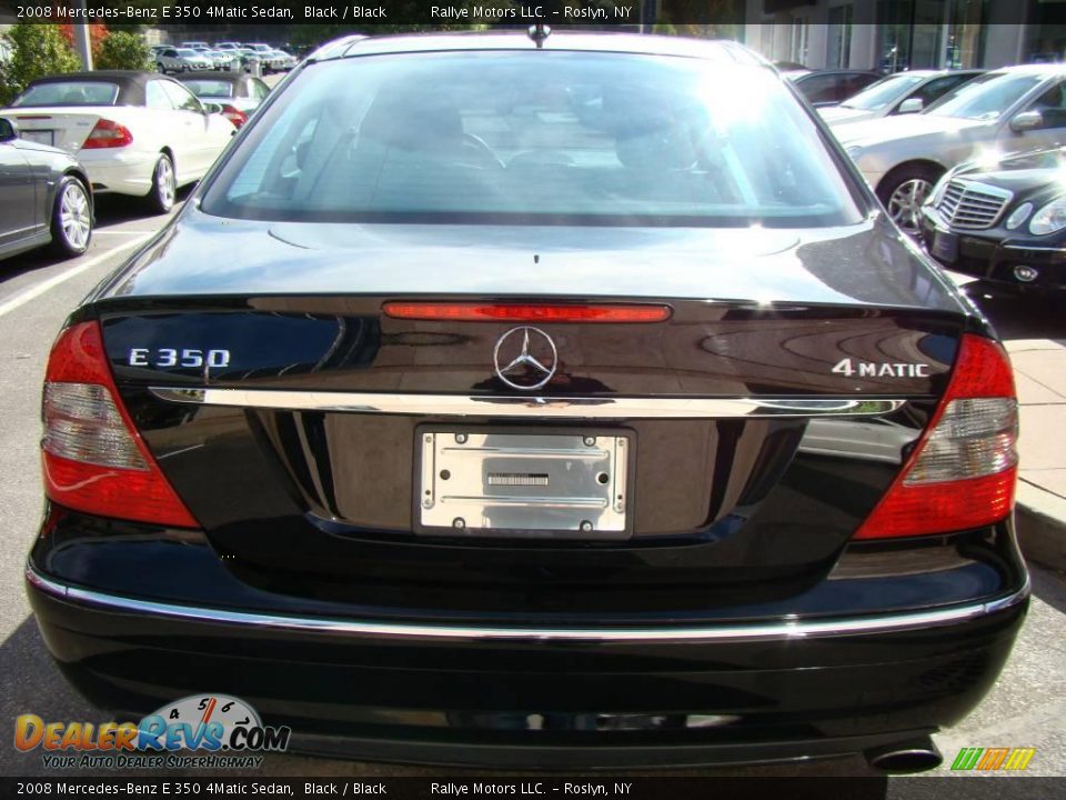 2008 Mercedes-Benz E 350 4Matic Sedan Black / Black Photo #4