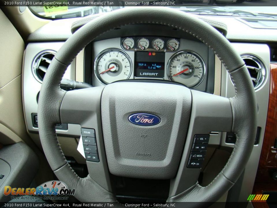 2010 Ford F150 Lariat SuperCrew 4x4 Royal Red Metallic / Tan Photo #20