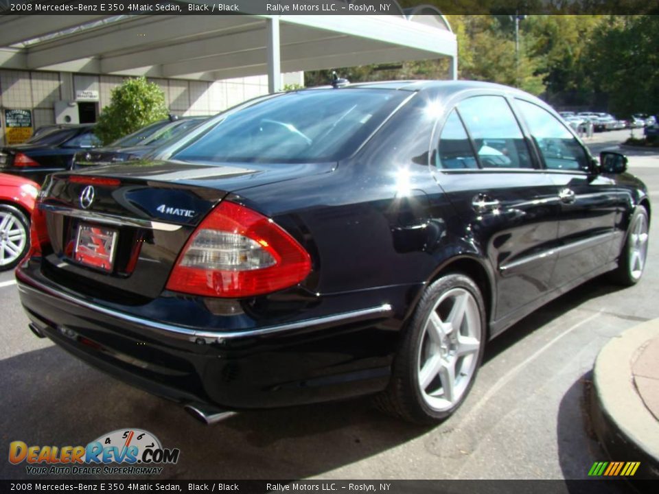 2008 Mercedes-Benz E 350 4Matic Sedan Black / Black Photo #5