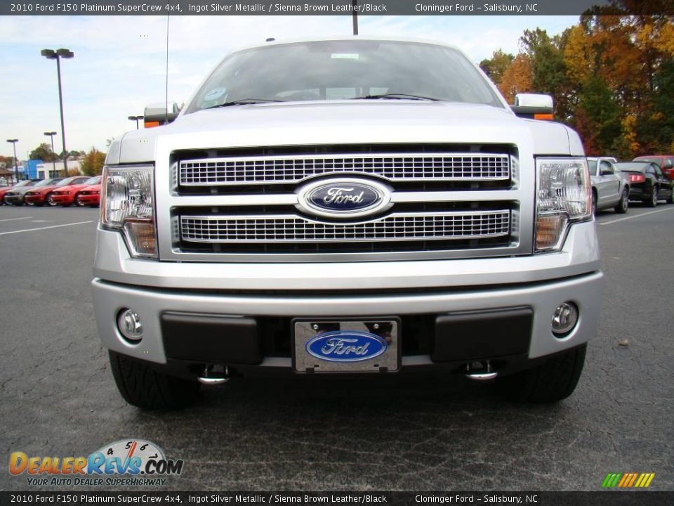2010 Ford F150 Platinum SuperCrew 4x4 Ingot Silver Metallic / Sienna Brown Leather/Black Photo #7