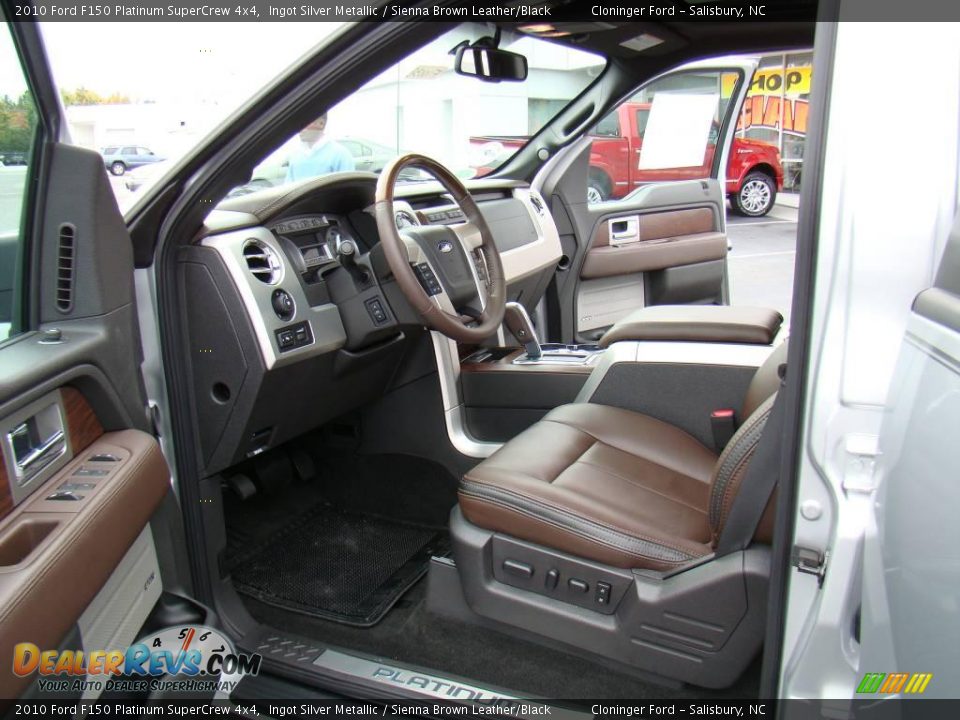2010 Ford F150 Platinum SuperCrew 4x4 Ingot Silver Metallic / Sienna Brown Leather/Black Photo #8