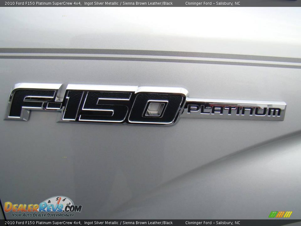 2010 Ford F150 Platinum SuperCrew 4x4 Ingot Silver Metallic / Sienna Brown Leather/Black Photo #17