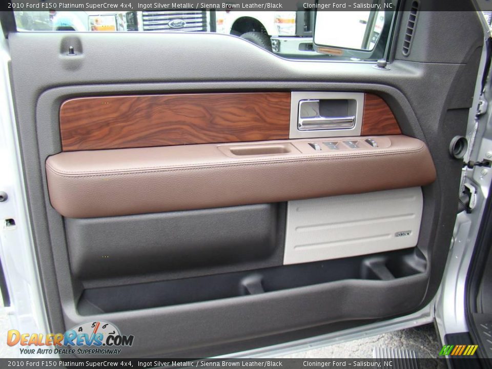 2010 Ford F150 Platinum SuperCrew 4x4 Ingot Silver Metallic / Sienna Brown Leather/Black Photo #18