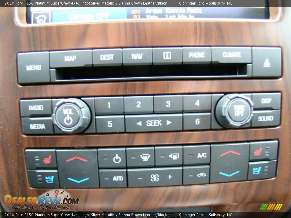 2010 Ford F150 Platinum SuperCrew 4x4 Ingot Silver Metallic / Sienna Brown Leather/Black Photo #27