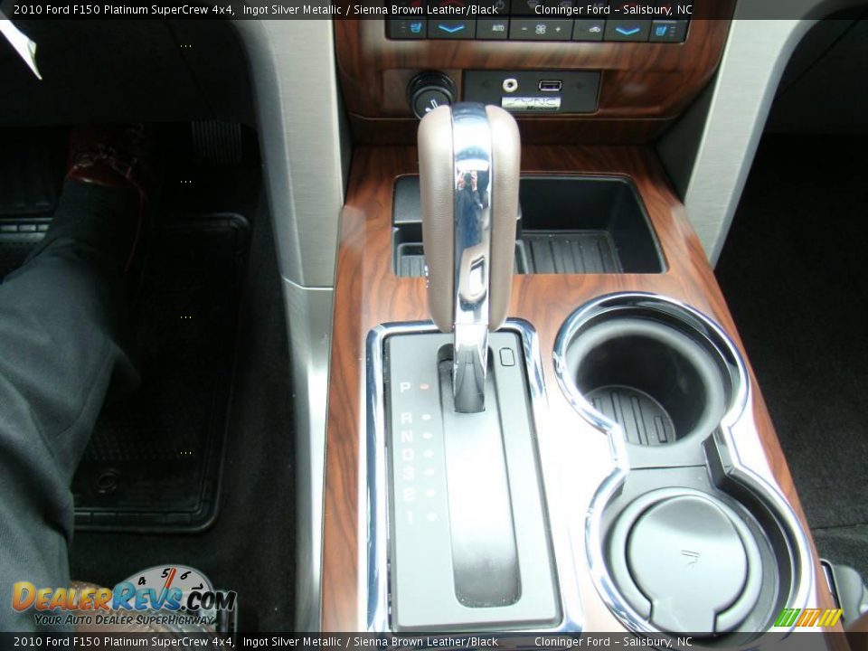 2010 Ford F150 Platinum SuperCrew 4x4 Ingot Silver Metallic / Sienna Brown Leather/Black Photo #32