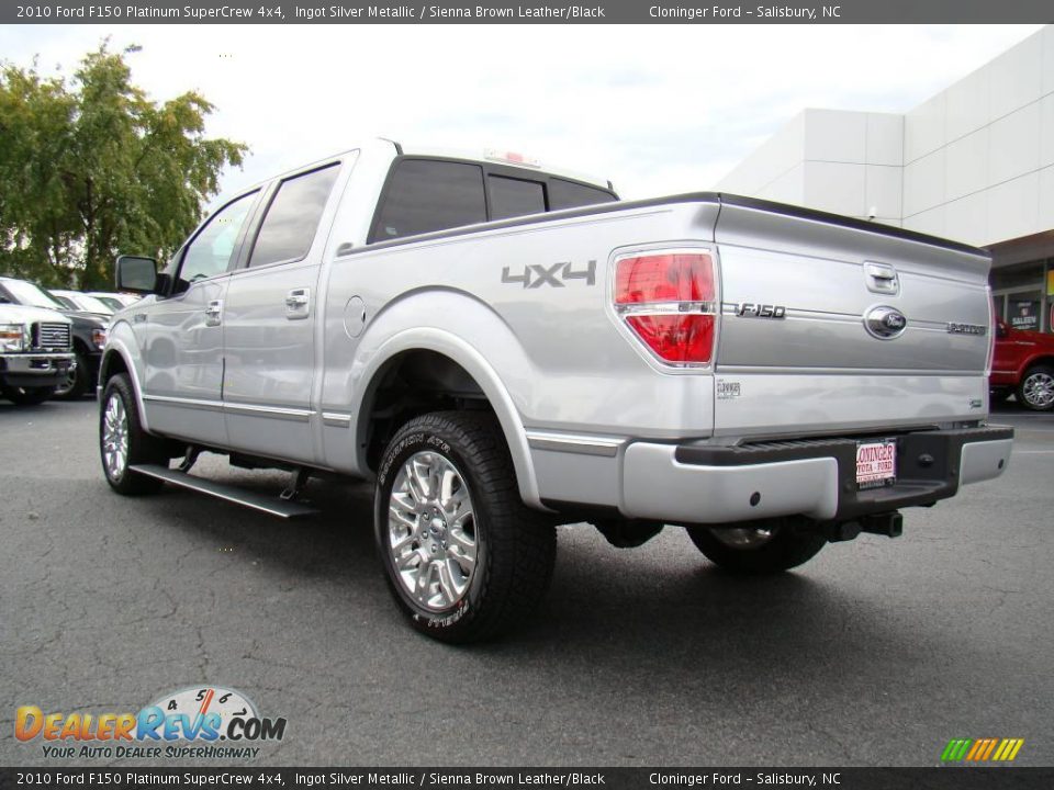 2010 Ford F150 Platinum SuperCrew 4x4 Ingot Silver Metallic / Sienna Brown Leather/Black Photo #36