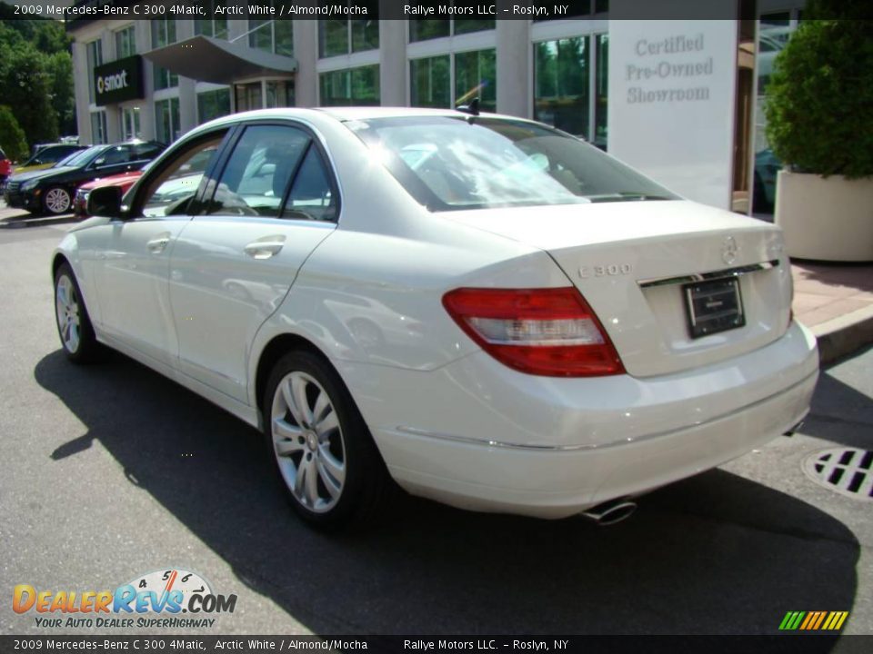 2009 Mercedes-Benz C 300 4Matic Arctic White / Almond/Mocha Photo #3