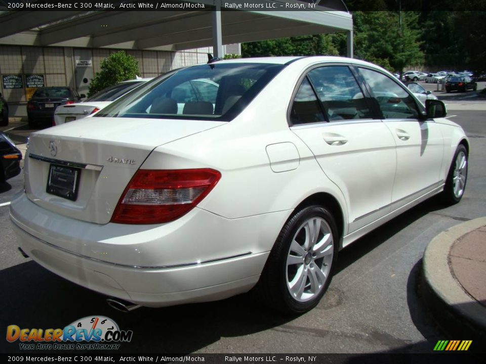 2009 Mercedes-Benz C 300 4Matic Arctic White / Almond/Mocha Photo #5