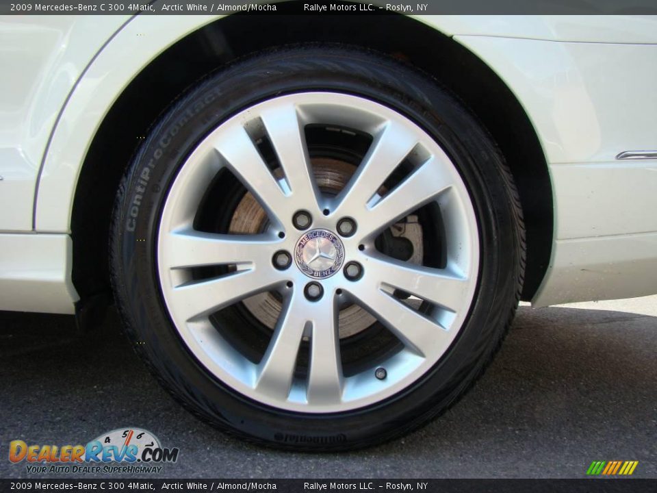 2009 Mercedes-Benz C 300 4Matic Arctic White / Almond/Mocha Photo #6