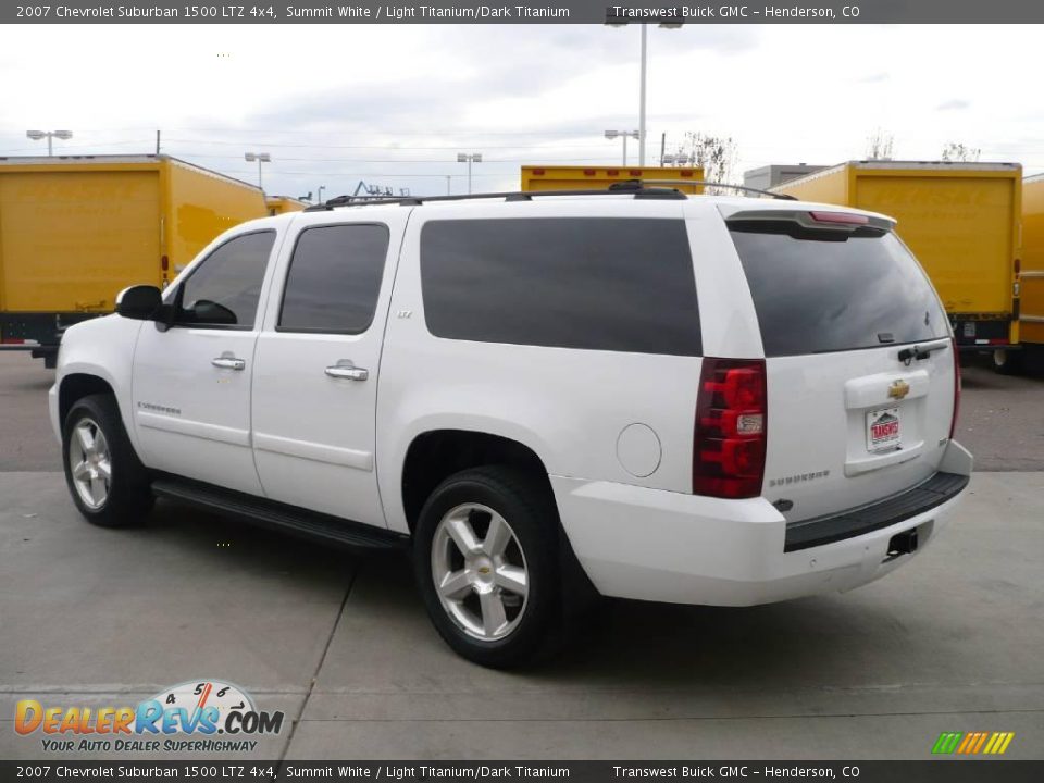 2007 Chevrolet Suburban 1500 LTZ 4x4 Summit White / Light Titanium/Dark Titanium Photo #4