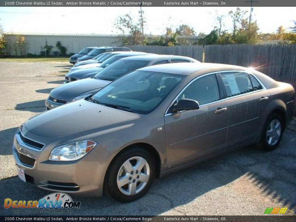2008 Chevrolet Malibu LS Sedan Amber Bronze Metallic / Cocoa/Cashmere Beige Photo #3