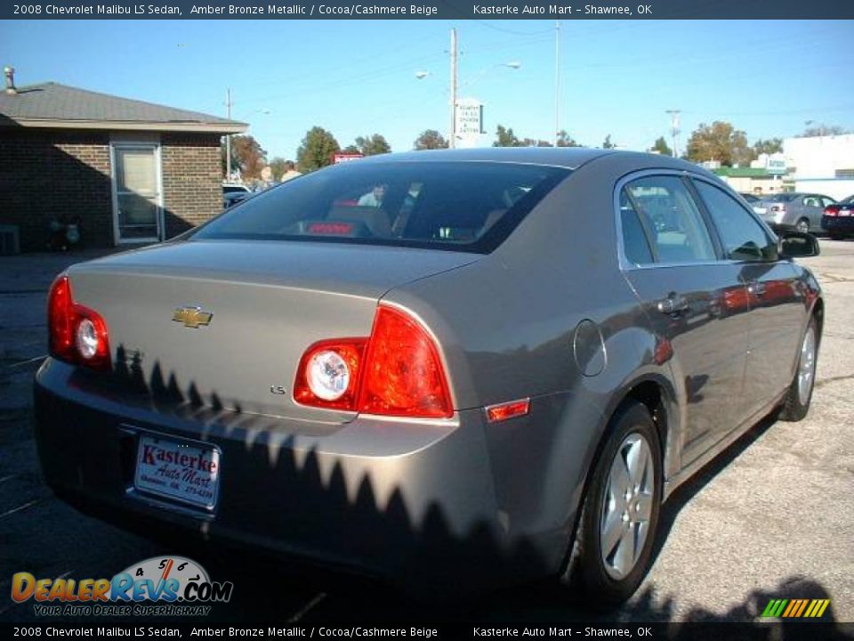 2008 Chevrolet Malibu LS Sedan Amber Bronze Metallic / Cocoa/Cashmere Beige Photo #9