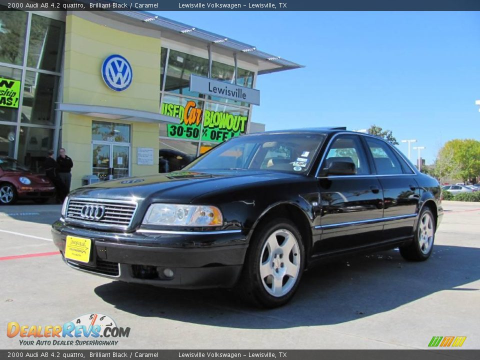 2000 Audi A8 4.2 quattro Brilliant Black / Caramel Photo #1