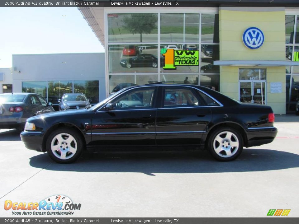2000 Audi A8 4.2 quattro Brilliant Black / Caramel Photo #2
