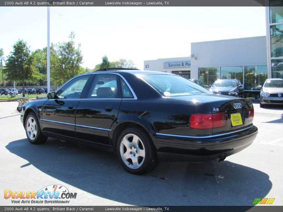 2000 Audi A8 4.2 quattro Brilliant Black / Caramel Photo #3