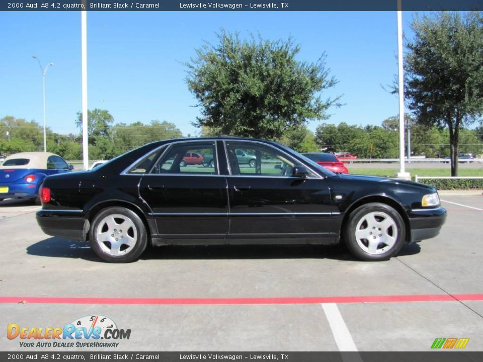 2000 Audi A8 4.2 quattro Brilliant Black / Caramel Photo #6