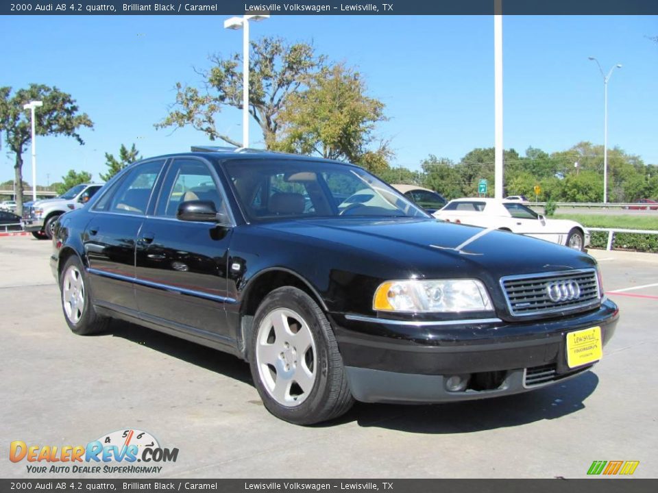 2000 Audi A8 4.2 quattro Brilliant Black / Caramel Photo #7