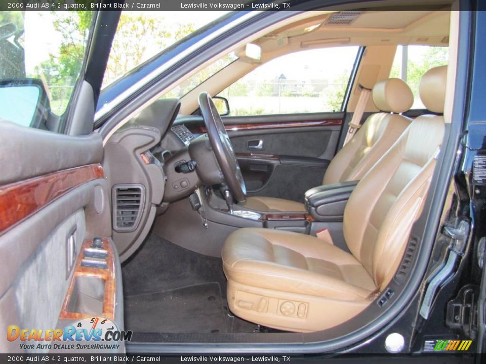 2000 Audi A8 4.2 quattro Brilliant Black / Caramel Photo #9
