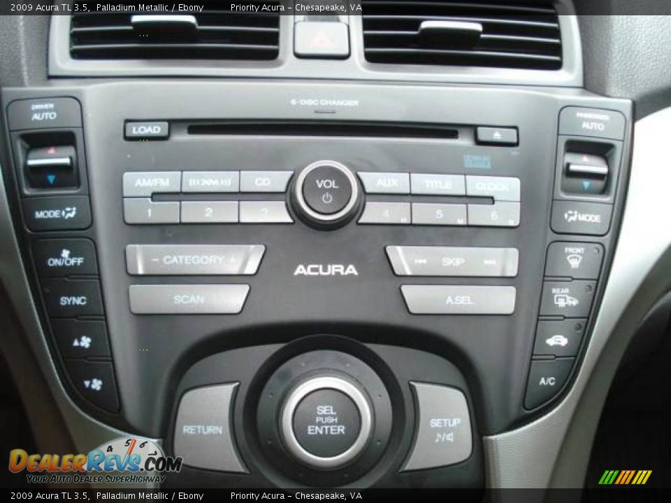 2009 Acura TL 3.5 Palladium Metallic / Ebony Photo #15