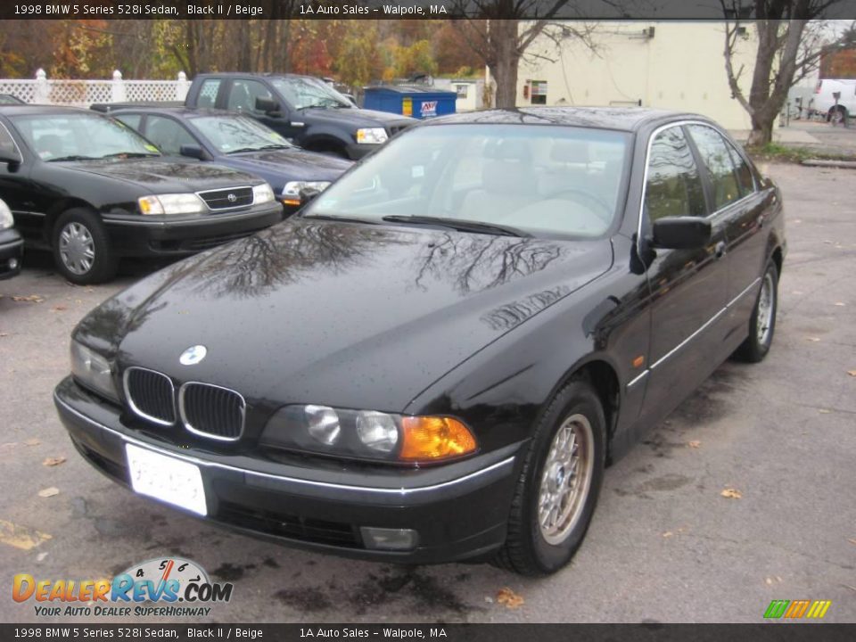 1998 BMW 5 Series 528i Sedan Black II / Beige Photo #1