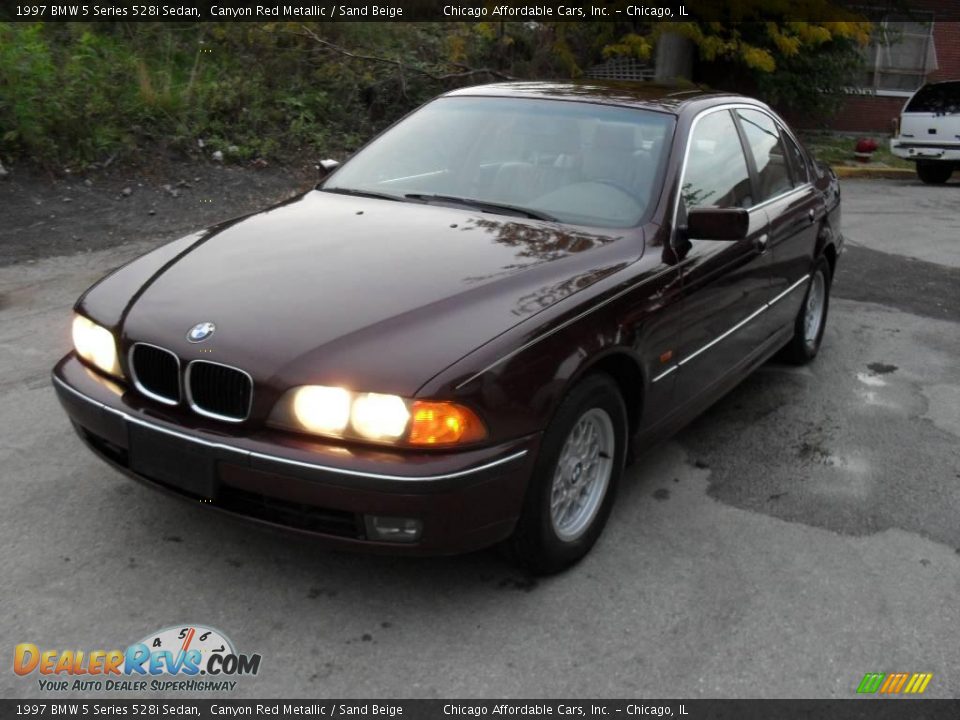 1997 BMW 5 Series 528i Sedan Canyon Red Metallic / Sand Beige Photo #4