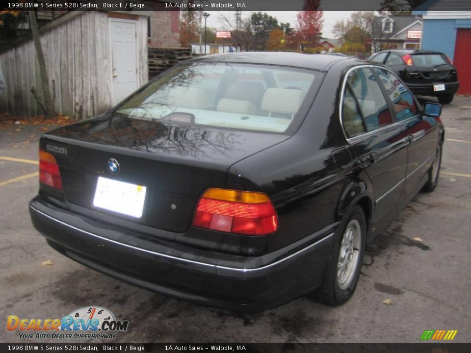 1998 BMW 5 Series 528i Sedan Black II / Beige Photo #2