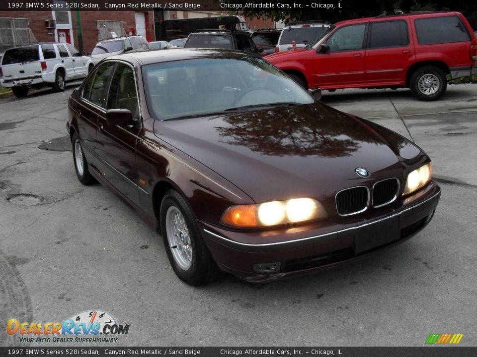1997 BMW 5 Series 528i Sedan Canyon Red Metallic / Sand Beige Photo #5