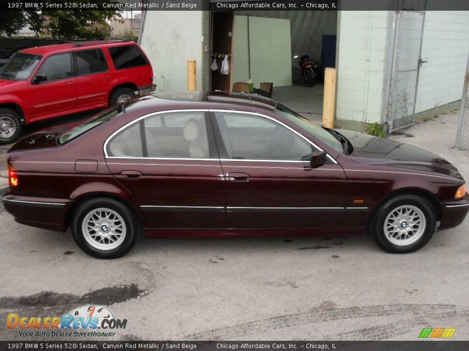 1997 BMW 5 Series 528i Sedan Canyon Red Metallic / Sand Beige Photo #6