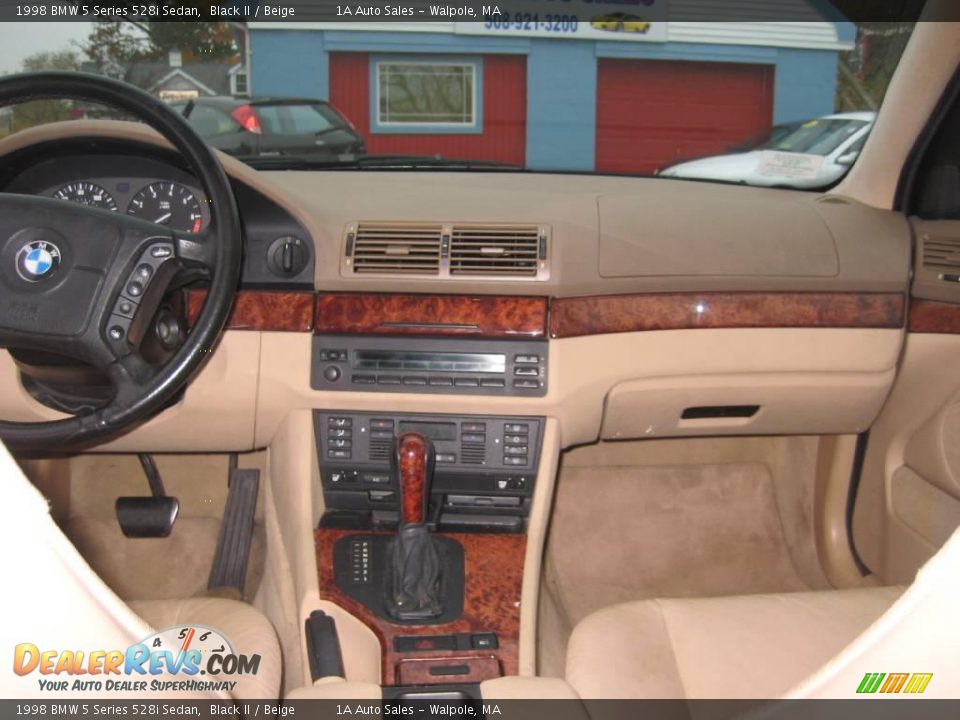 1998 BMW 5 Series 528i Sedan Black II / Beige Photo #5
