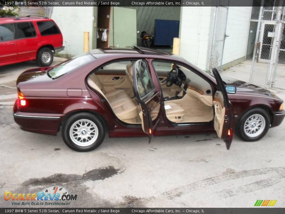 1997 BMW 5 Series 528i Sedan Canyon Red Metallic / Sand Beige Photo #7