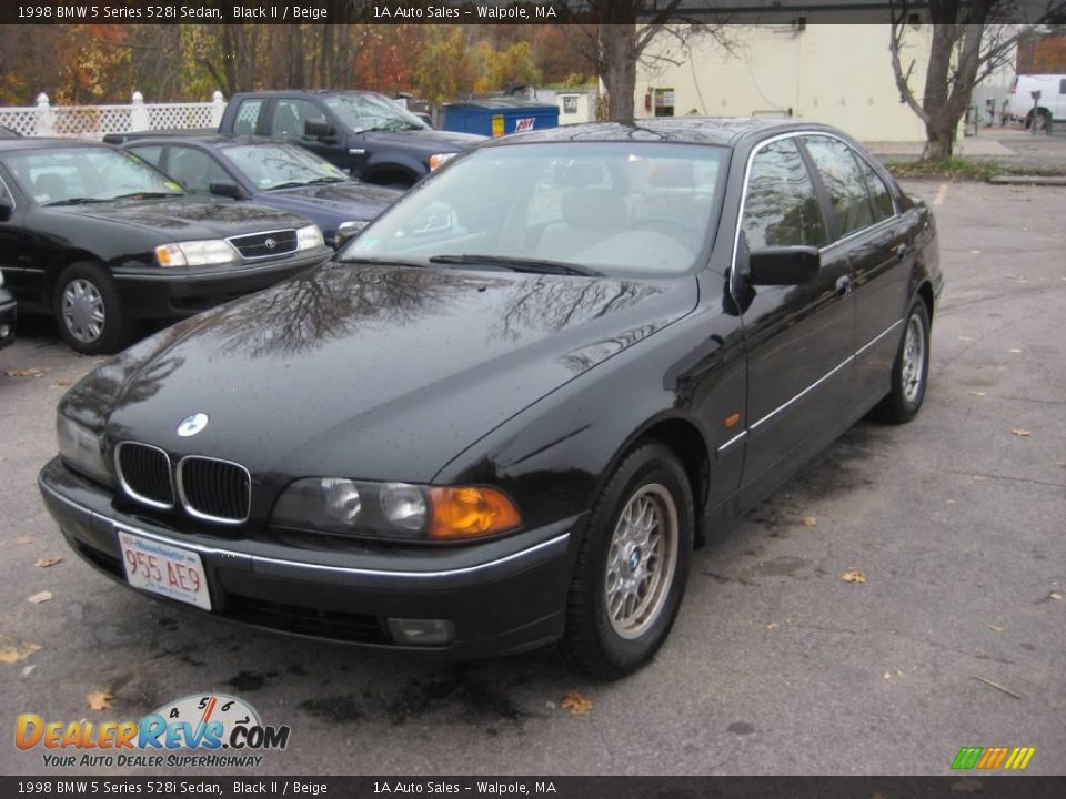 1998 BMW 5 Series 528i Sedan Black II / Beige Photo #7