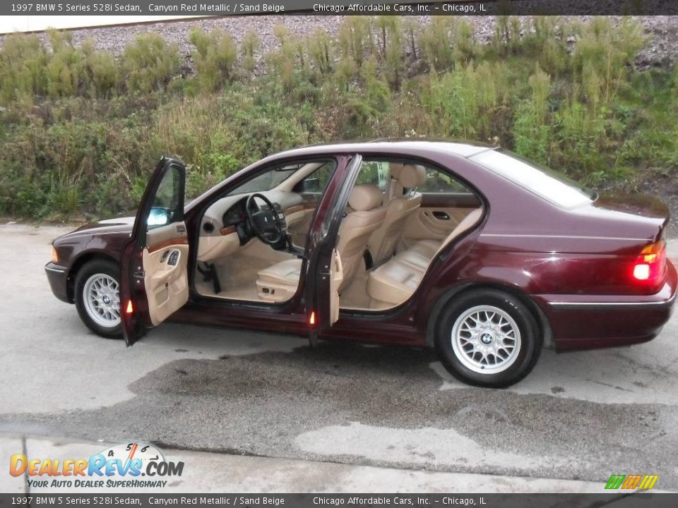 1997 BMW 5 Series 528i Sedan Canyon Red Metallic / Sand Beige Photo #9