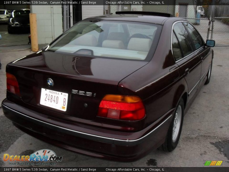 1997 BMW 5 Series 528i Sedan Canyon Red Metallic / Sand Beige Photo #10