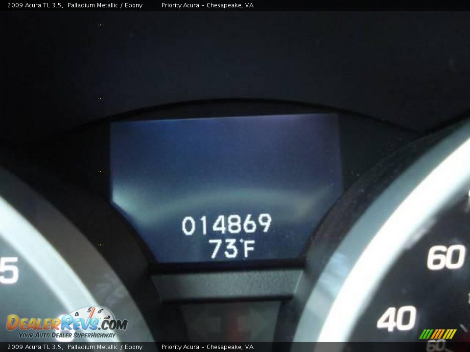 2009 Acura TL 3.5 Palladium Metallic / Ebony Photo #22
