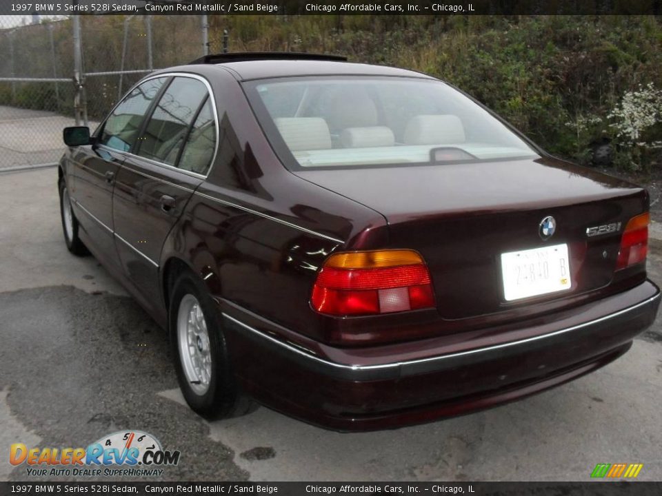 1997 BMW 5 Series 528i Sedan Canyon Red Metallic / Sand Beige Photo #11